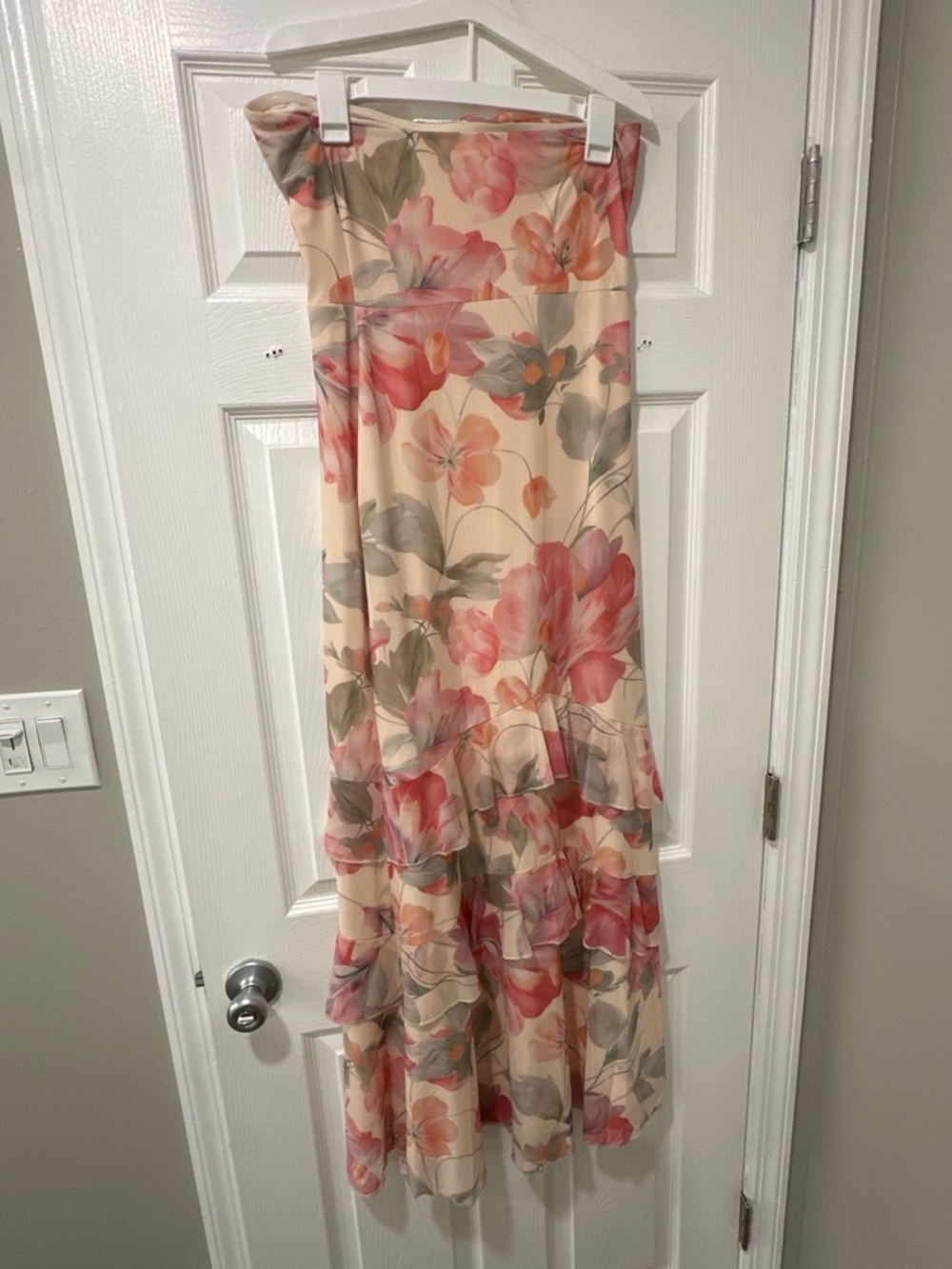 Parthea Women Strapless Floral Mermaid Maxi Dress